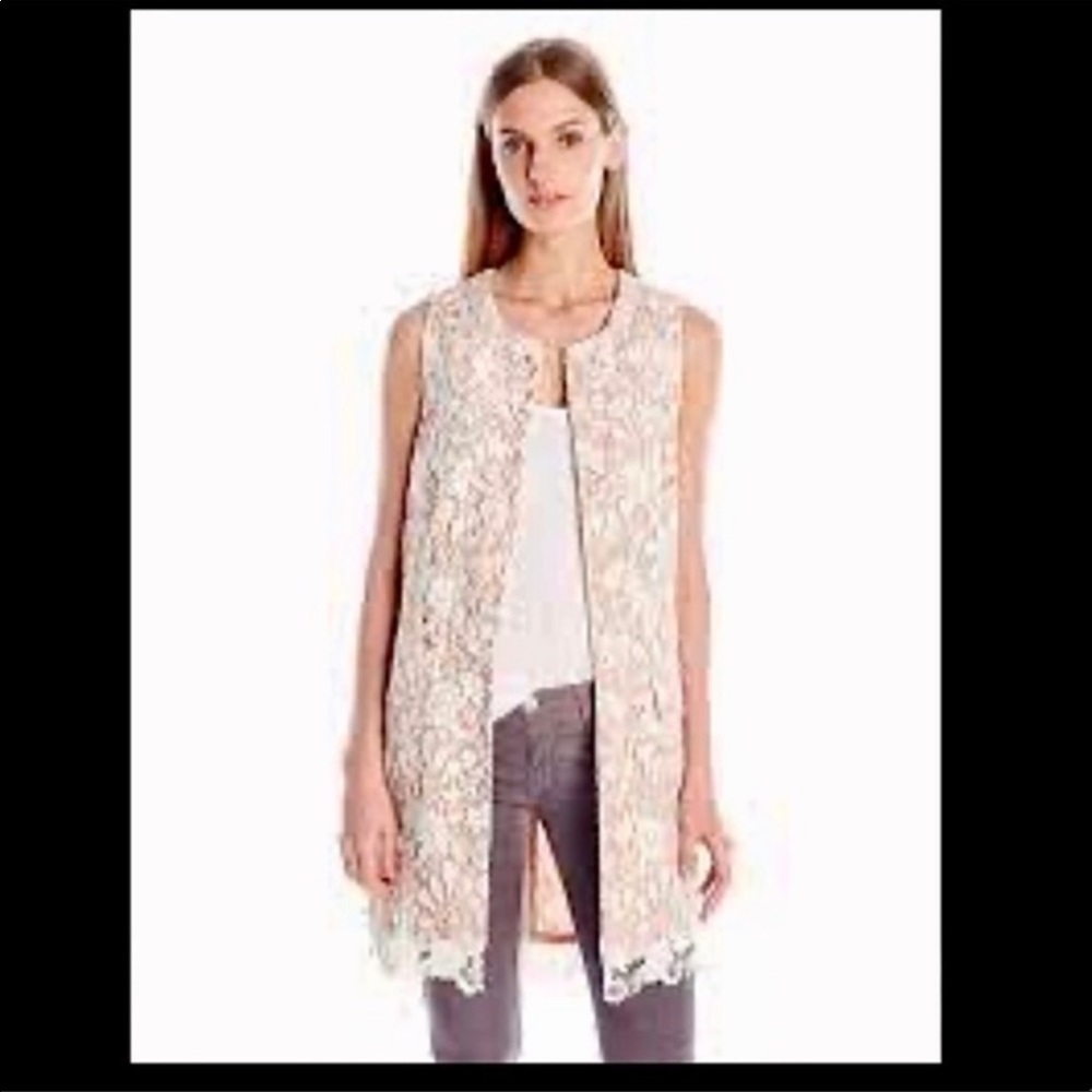 NWT Nanette Lepore lace duster vest